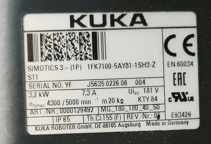 庫卡機器人伺服電機00-129-492 庫卡機器人伺服電機00-129-492